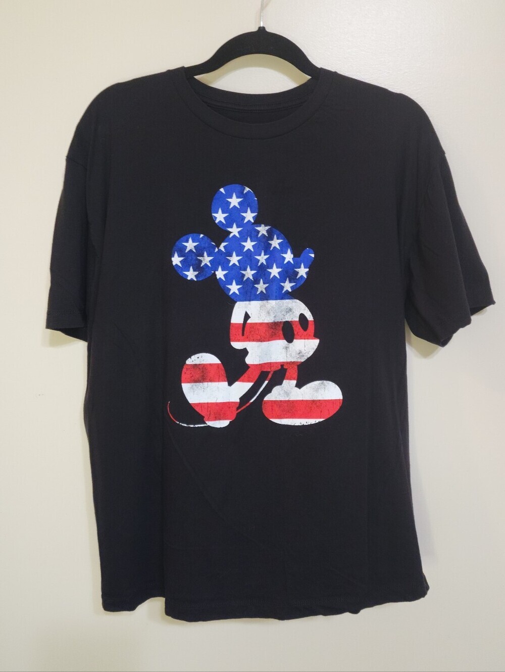 Disney Mickey Mouse Flag T-Shirt Mens XL USA 4th July American Patriotic